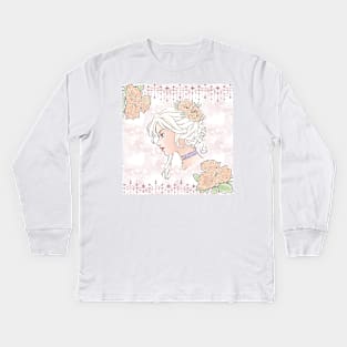 Lady Bara (Rose) Kids Long Sleeve T-Shirt